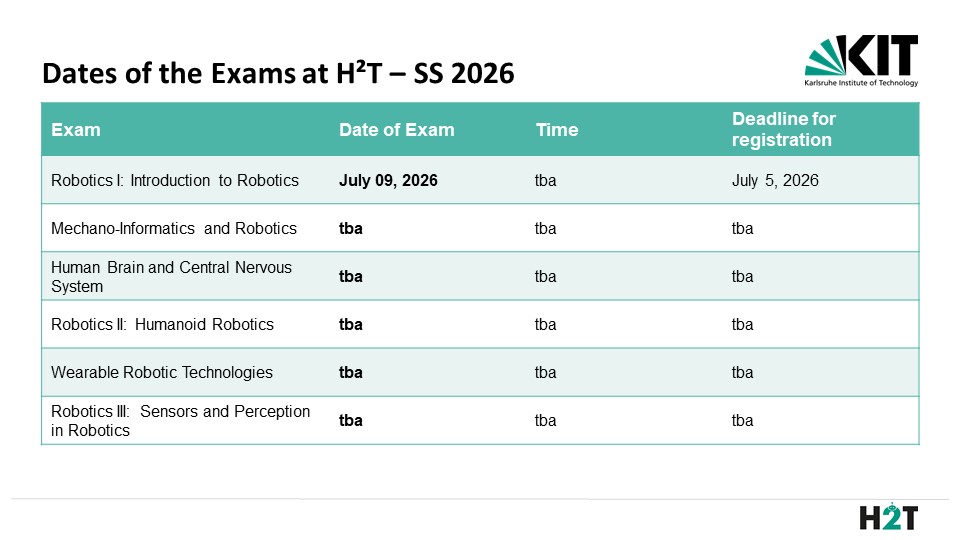 Exams Summer Term 2026